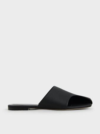 Charles & Keith Cut-out slide sandals
 - black offer