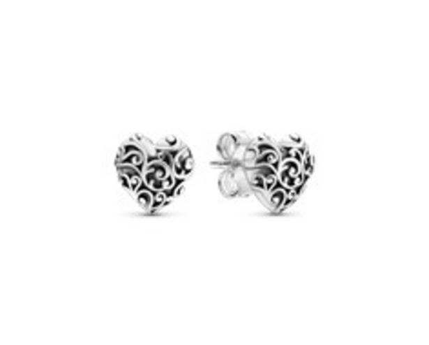 Regal heart stud earrings offer at Pandora