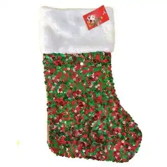 Christmas stocking sequins 36cm