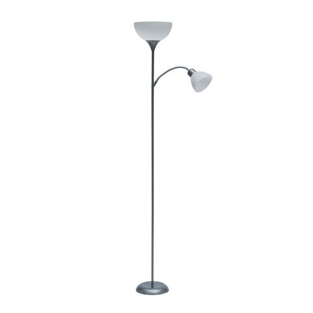 Lamp metal 2 white shades 182cm h offer at Decofurn