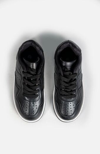 Boys lace up sneaker - black
