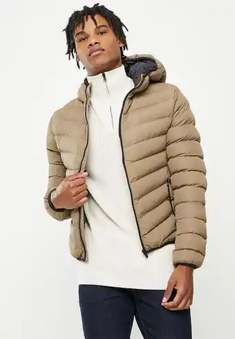 Grant zip up padded jacket - stone