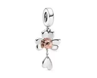 Clover & ladybird dangle charm