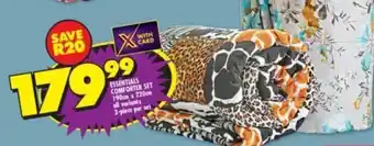Shoprite Essentials comferter set offer