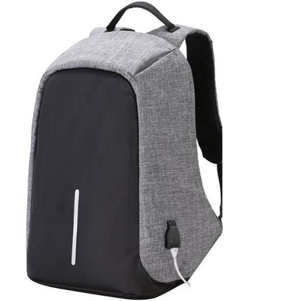 Antitheft waterproof travel laptop backpack grey offer at Takealot