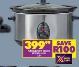 Shoprite Platinum slow cooker with glass lid offer