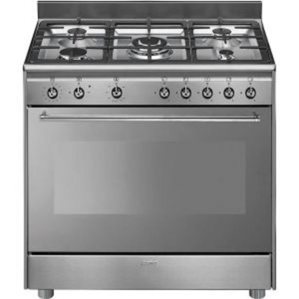 Smeg 90cm stainless steel gas stove ssa91ggx9 offer at Hirsch's