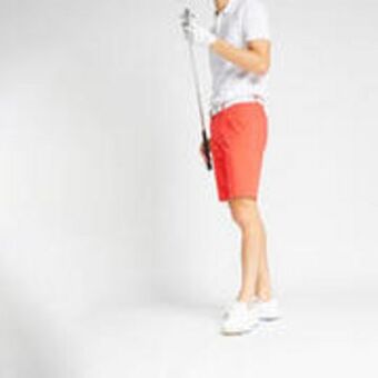 Decathlon Men's golf shorts mw500 coral red offer