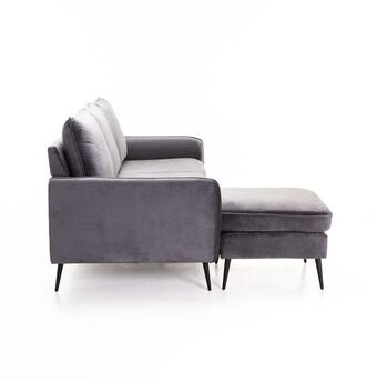 Ella velvet corner chaise