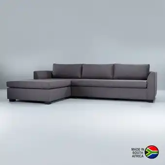 Decofurn Ceto fabric corner chaise-storm grey offer