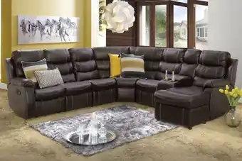 Cammi 7-piece corner chaise - brown