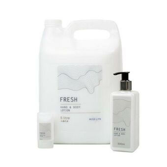 Amenities · hand & body lotion 2 · fresh