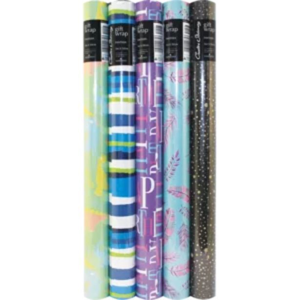 Creative stationery fantasia gift wrap 5m x 50cm (assorted product single item) offer at Shoprite