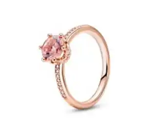 Pandora Pink sparkling crown solitaire ring offer