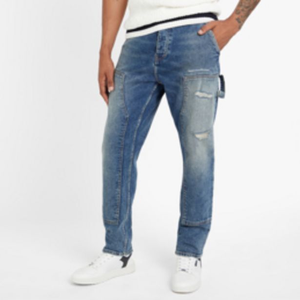 Rj dark blue engineered skinny jean 