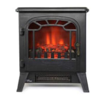 Cash Crusaders Dixon 1850w electric fireplace heater with realistic flame effect offer