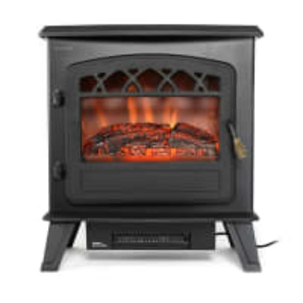 Dixon 1850w electric fireplace heater with realistic flame effect offer