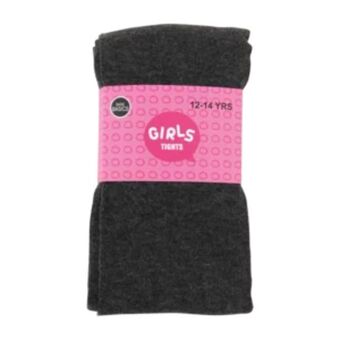 Bare basics plain charcoal girls tights 12 - 14 years