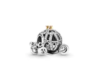 Pandora Disney cinderella pumpkin coach silver charm with 14k and cubic zirconia offer