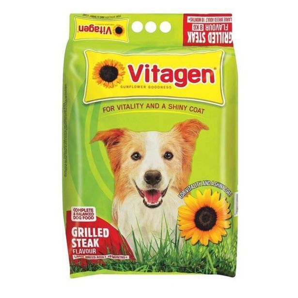 Vitagen adult dog food steak 8 kg offer at Game