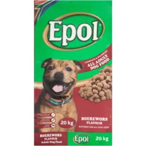 Epol sizzling boerewors flavoured adult dog food 8kg offer at Shoprite