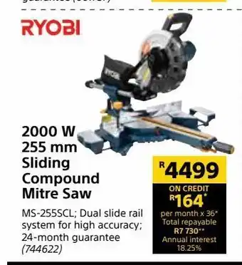 2000 w 255 mm sliding compound mitre saw