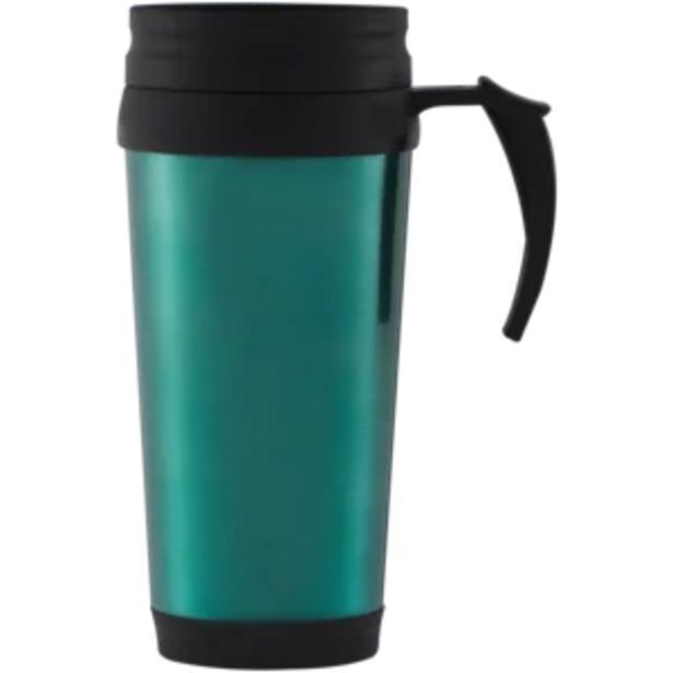 Ruby green stainless steel travel mug 420ml offer at Shoprite