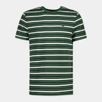 Markham Rj green slim fit stripe bright t-shirt offer