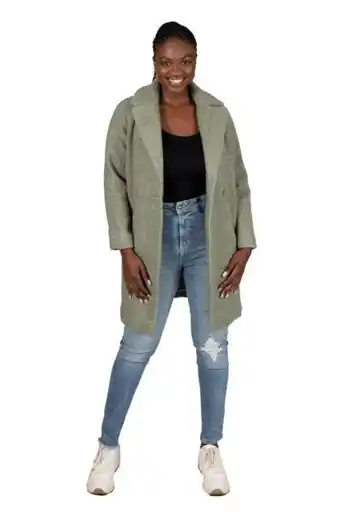 Ladies woven coat - mint green