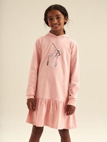 Polo Girls embroidered hooded dress offer