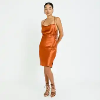 The FIX Women's copper cami satin dress offer