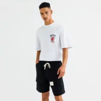 Men's black recycled cargo shorts