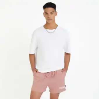 The FIX Men's pink co-ord knit shorts offer