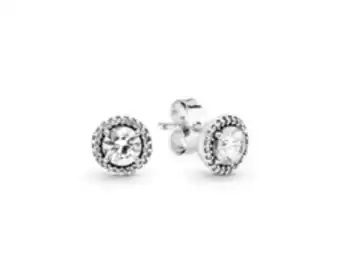 Round sparkle stud earrings
