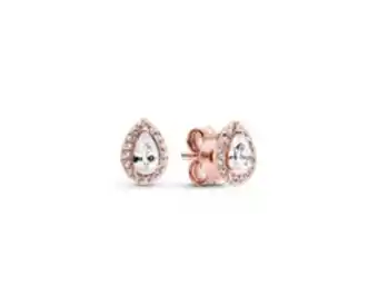 Pandora Teardrop halo stud earrings offer