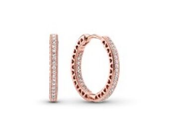 Pandora Sparkle & hearts hoop earrings offer