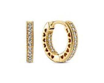 Pandora Pavé heart hoop earrings offer