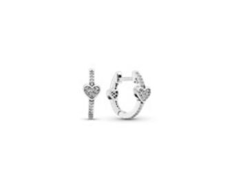 Pandora Pavé heart hoop earrings offer