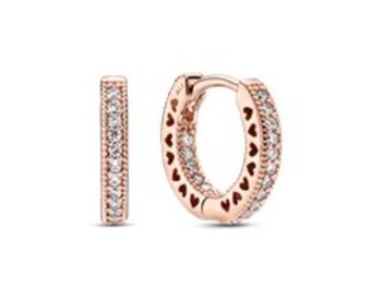 Pandora Pavé heart hoop earrings offer