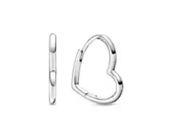 Asymmetrical heart hoop earrings