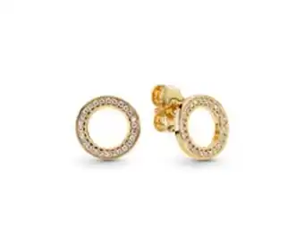 Pandora Sparkling circle stud earrings offer