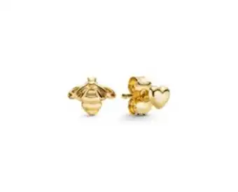 Bee & heart stud earrings