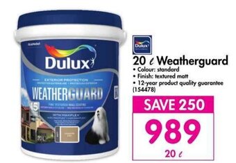 Makro Dulux 20L Weatherguard offer