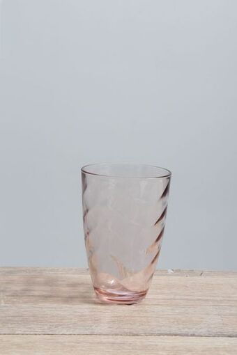 Hiball wave pink glass 300ml