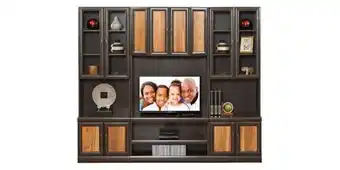 Russells Polo 3 piece wall unit brown offer