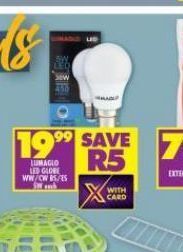 Shoprite Lumaglo led globe offer