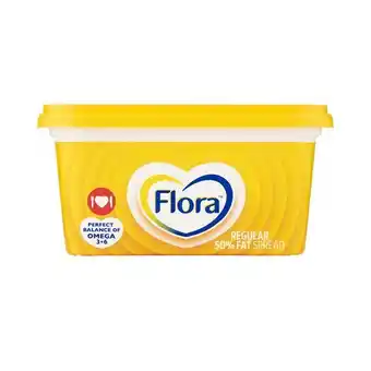 Woolworths Flora regular 50% fat spread 1 kg offer