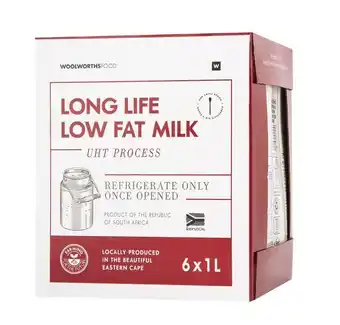 Woolworths Long life low fat milk 6 x 1 l offer