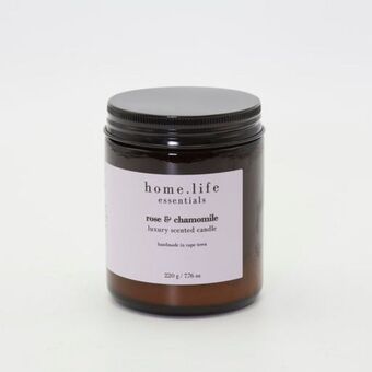 Home.life luxury scented candle with lid - rose & camomile