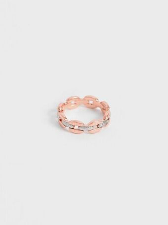Chain-link ring - rose gold